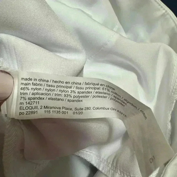 NWT Eloquii White Pants Size 26 Short - Picture 5 of 5